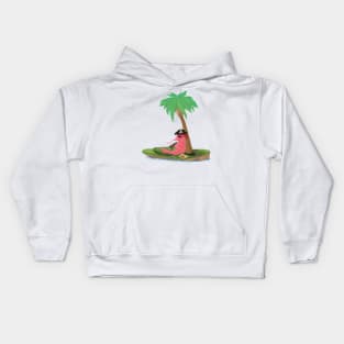 Stranded Shrimp - Digital Illustration Kids Hoodie